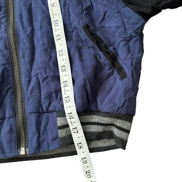 NWOT We‎ the Free Retro Cropped Bomber Jacket Size XS Navy Marine - Image 9