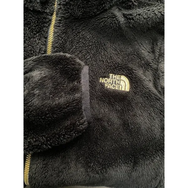 The North Face Osito Black Curry Gold fuzzy fleece jacket Women's Size Medium M - Image 4