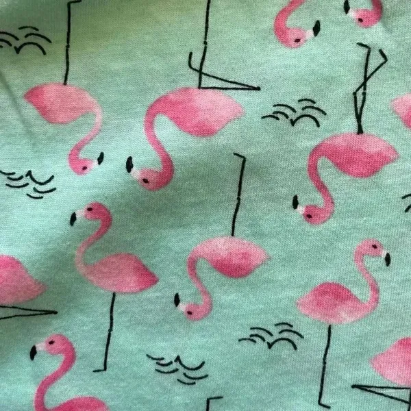 Joe Boxer Two Set Short Sleeves Short Bottoms Novelty Flamingo Print M # 1750 - Image 7