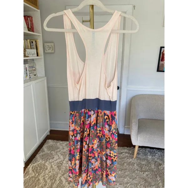Free People Colorblock Mini Dress Boho Festival Soft Girl Indie Sleaze Beach Y2K - Image 3