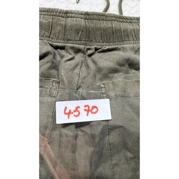 Standard James Perse Womens Olive Linen Drawstring Pants MKO1370 Size 2 - Image 7