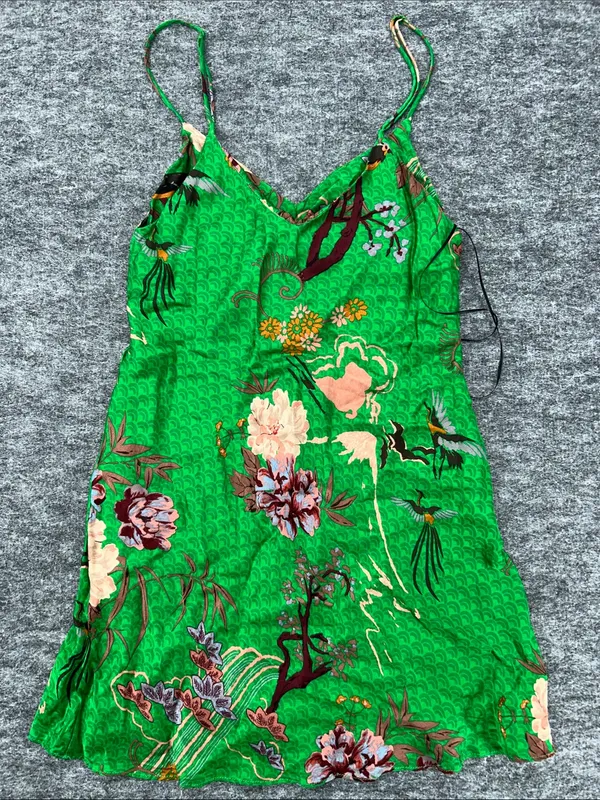 Zara tropical print satin slip dress mini length size XS - Image 6
