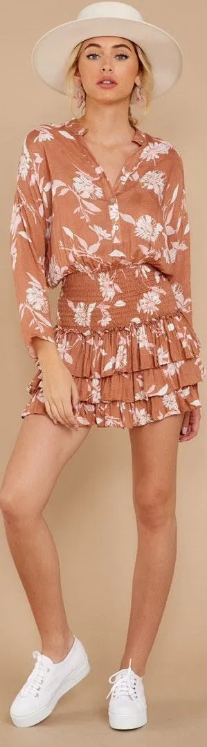 These Three Boutique Smocked Waist Tiered Mini Dress - Image 5