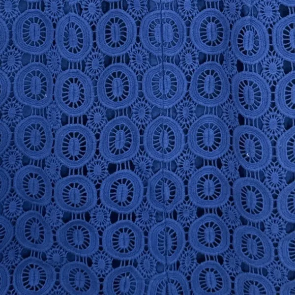Boden Royal Blue Cotton Circle Lace Bell Sleeve Sheath Dress US‎ 6R - Image 9