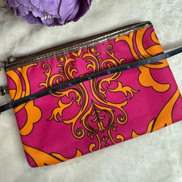 Boutique Vibrant Pink and Orange Retro Printed Bag - Image 15
