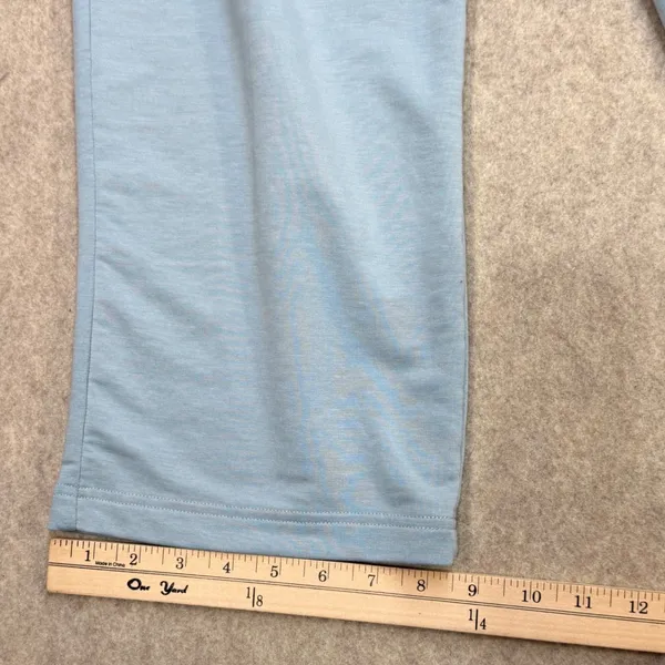 Under Armour Wide Leg Crop Pants Womens Medium Blue Athleisure Sporty Loungewear - Image 8