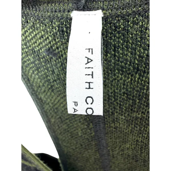 Faith Connexion Paris Wool Silk Leopard Camo‎ Jacquard Racerback Midi Dress L - Image 5