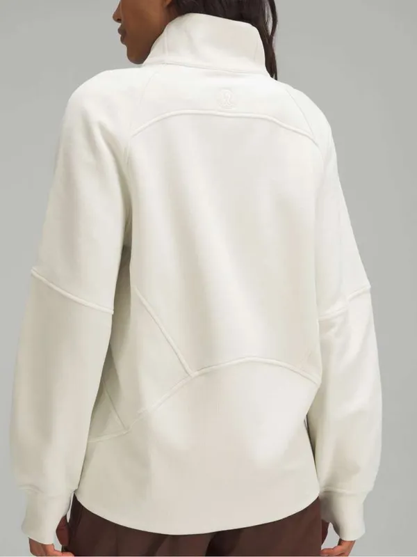 Lululemon Womens Fleece Zip Up Jacket Bone/Off White Xs/S Square Tag - Image 2