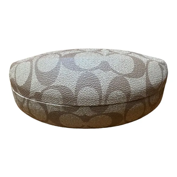 Coach Signature C Khaki Brown Hard Clamshell Eyeglass Sunglasses Case Canvas - Image 4