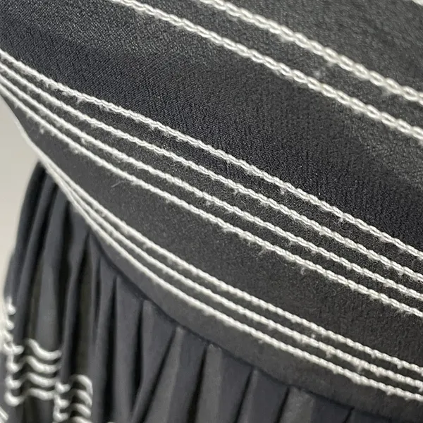 Anthropologie Hitherto Silk Dress Stripes Retro Sleeveless Fit‎ and Flare Black - Image 14