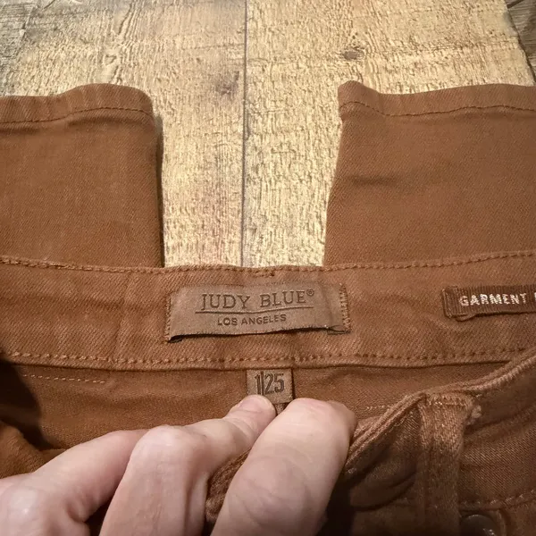 Judy Blue Women's Brown Denim High Rise Wide Leg Jeans Sz 1/25 Baggy 90s Stretch - Image 3