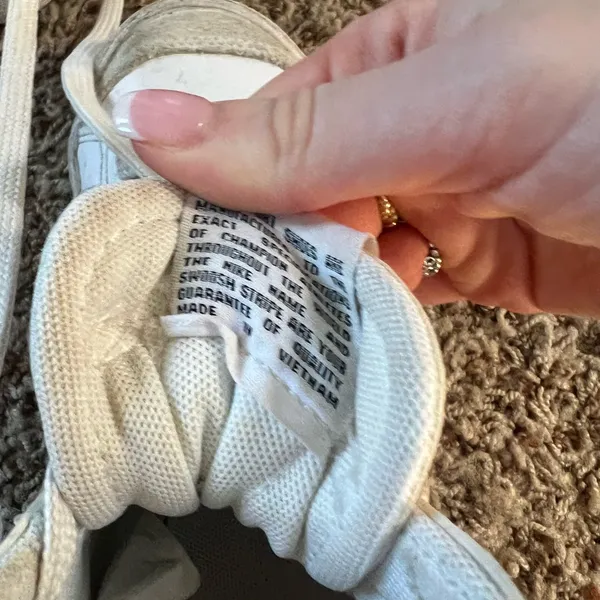 Nike White and Black High-Top Sneakers - Image 3