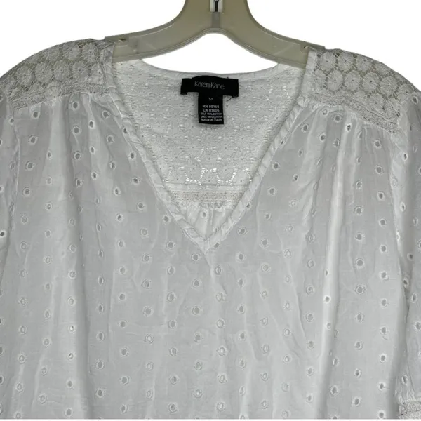 Karen Kane White Cotton Blouse - Image 2
