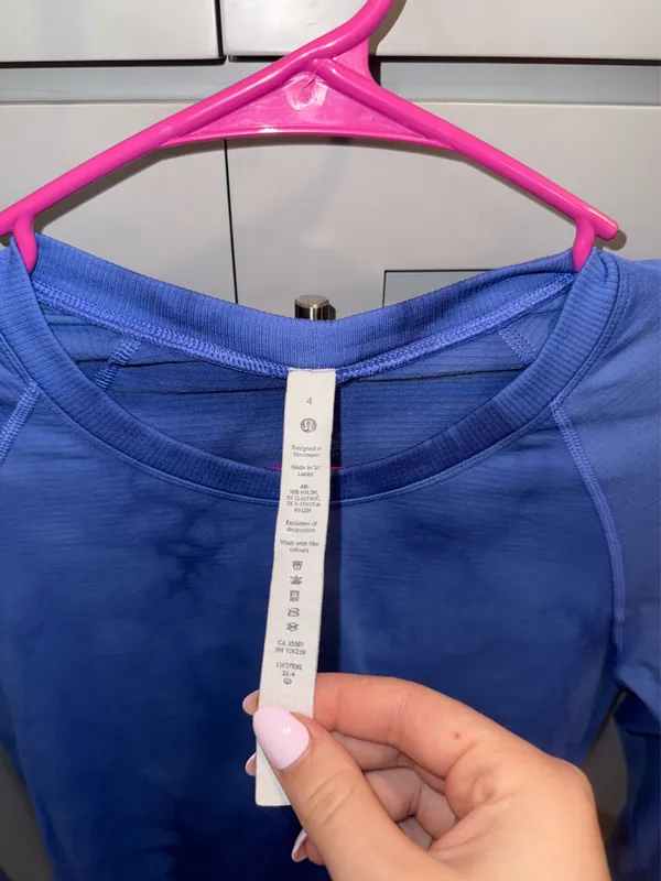Lululemon Blue Tie-Dye Swiftly Tech Long Sleeve - Image 4