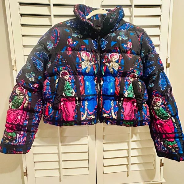 Current Mood Dolls Kill Stained Glass Puffer Jacket- Medium- Excellent Condition - Image 2