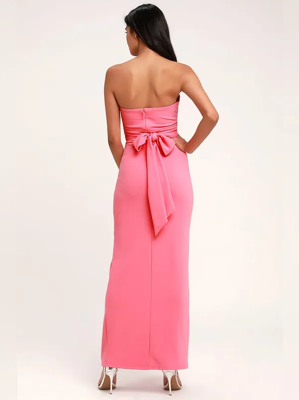 Lulus Own the Night Pink Strapless Maxi Dress Size Small - Image 2