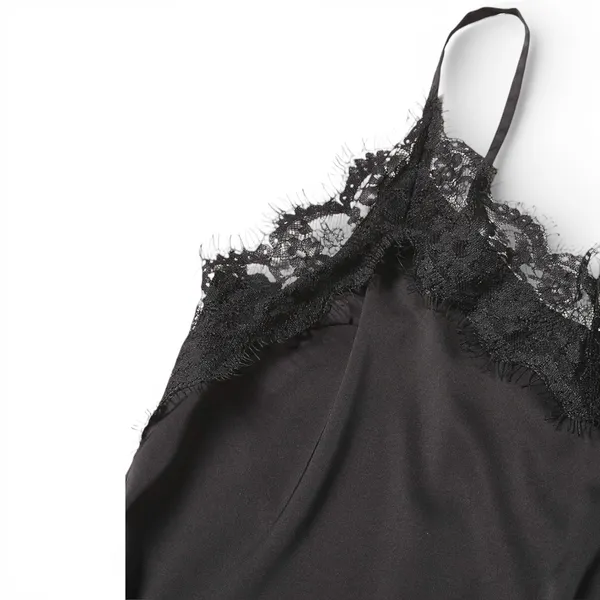 The Drop Natalie Top‎ Black Lace Trim Cami Women's Size L - Image 3
