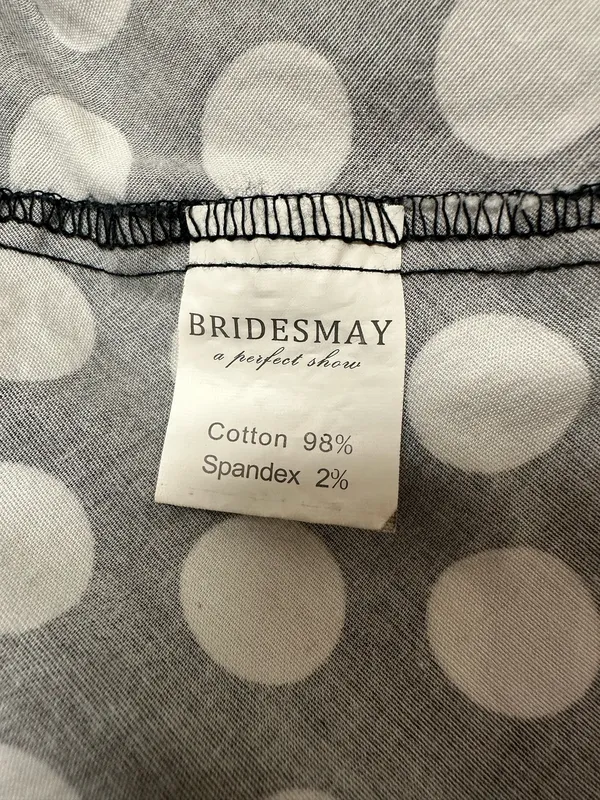 Bridesmay Black and White Polkadot Dress Size Small - Image 10