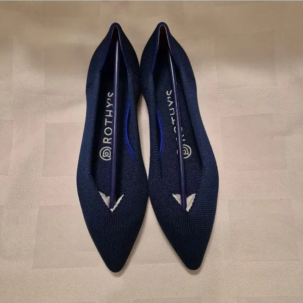 NWOB Rothy' The Point In Maritime Navy Flats Shoes - Image 8