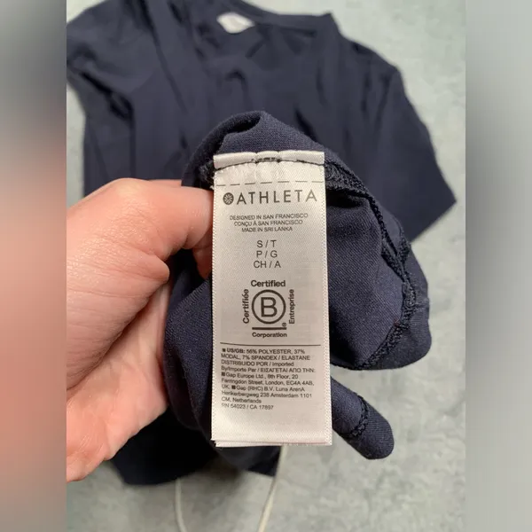 Athleta Navy Blue tee Shirt S/T - Image 6