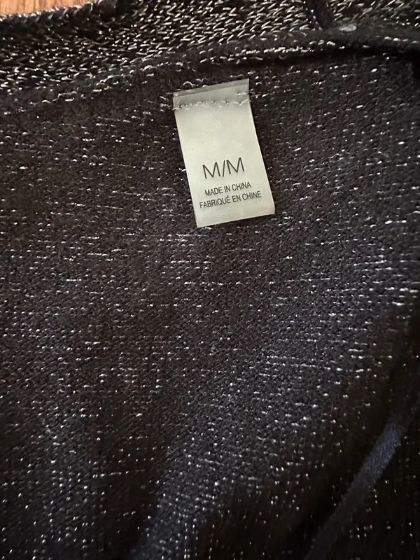 Tahari Woman’s Open Front Long Line Black Cardigan, Sz M - Image 11