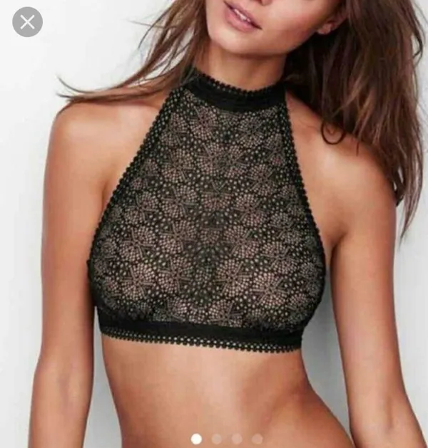 White halter mesh lace bra never worn - Image 6