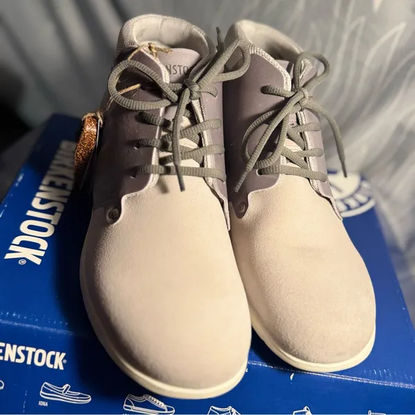 Birkenstock Women's Off-White mid Sneakers 38 Euro (7W) Narrow fit - Image 8