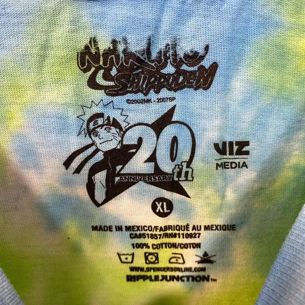 Naruto Shippuden- Naruto Uzumaki - Shadow Clone Jutsu Tie Dye Anime T-Shirt XL - Image 3