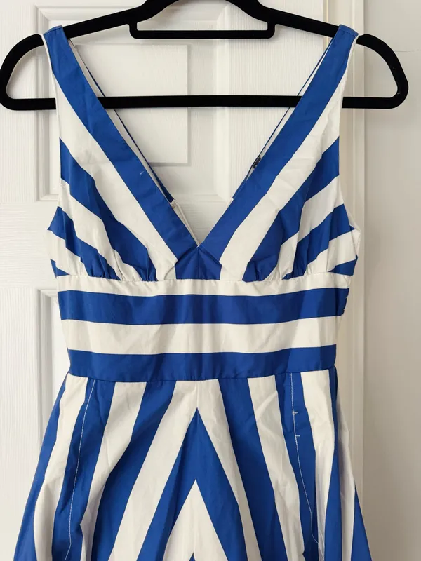 Anthropologie V-Neck Sleeveless Fit & Flare Midi Dress, Size XXS - Image 7
