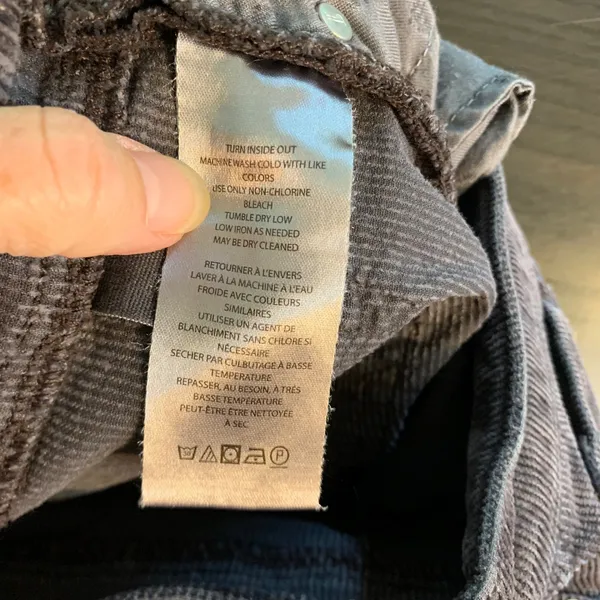 Pilcro and the Letterpress Women Gray Corduroy Straight Leg Pants 30 Tall Preppy - Image 5