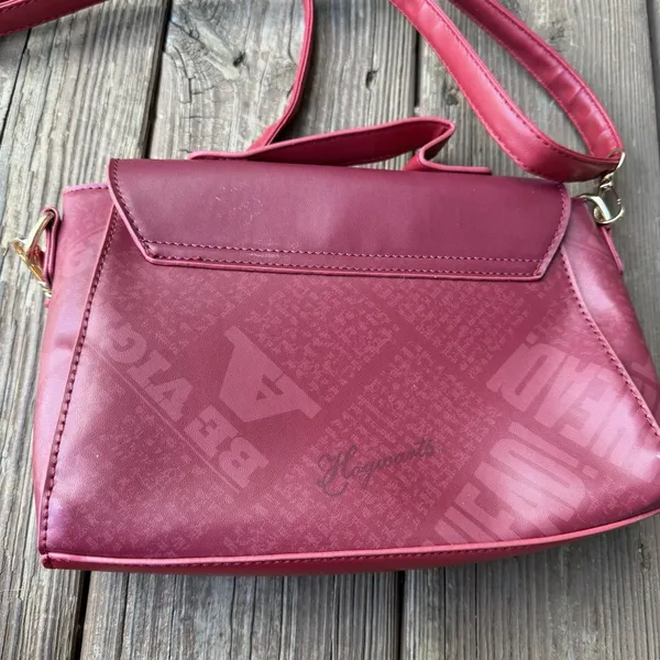 SHEIN Harry Potter Hogwarts Burgundy Crossbody Bag Faux Leather Wizard Purse - Image 3