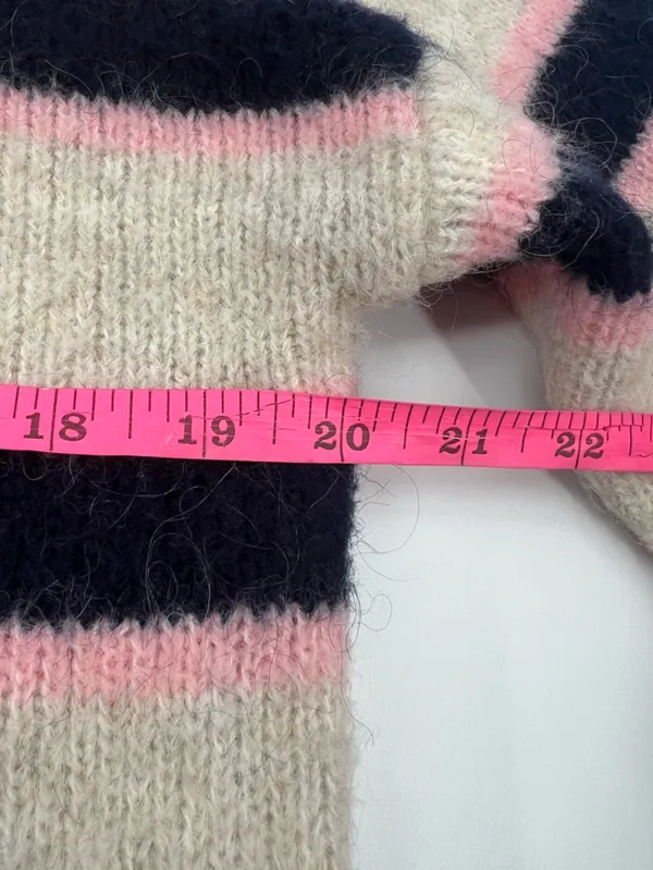 BODEN Fluffy Stripe Jumper sweater mohair wool‎ blend sz XS - Image 5