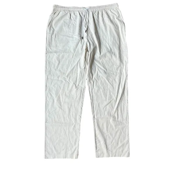 NWT Dandy Del Mar Brisa Men’s Linen Pants XXL Vintage Ivory Relaxed Fit Wide Leg - Image 3