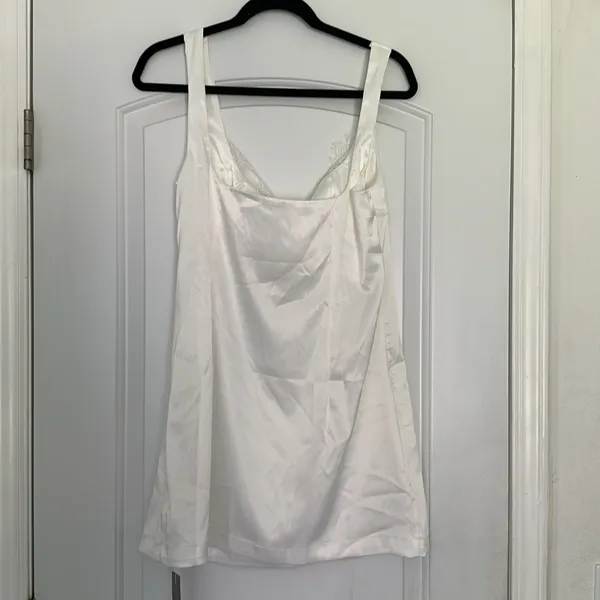 Missguided Satin Lace Trim Bow Front Mini Sleep Dress Sz XL - Image 9