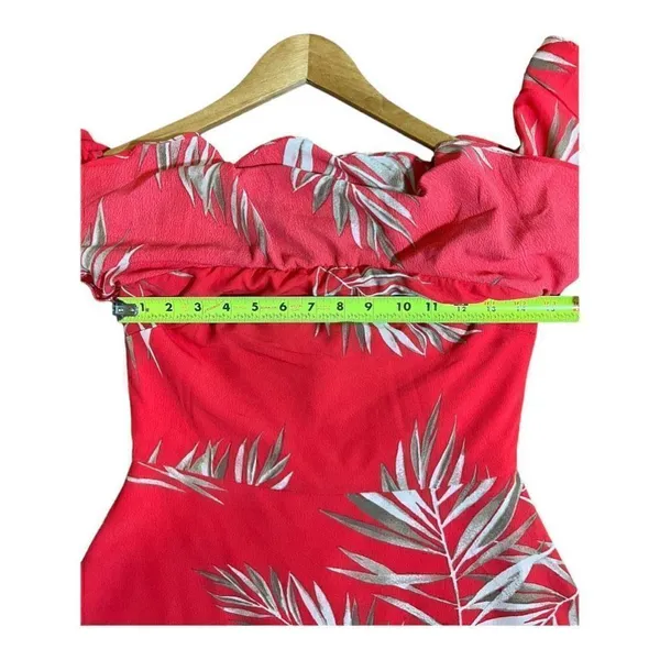 Lulus Be-Leaf The Hype Coral Pink Off-the-Shoulder Mini Dress - Image 11