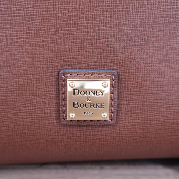Dooney & Bourke Small Zip Satchel Amber Saffiano Leather Handbag - Image 2
