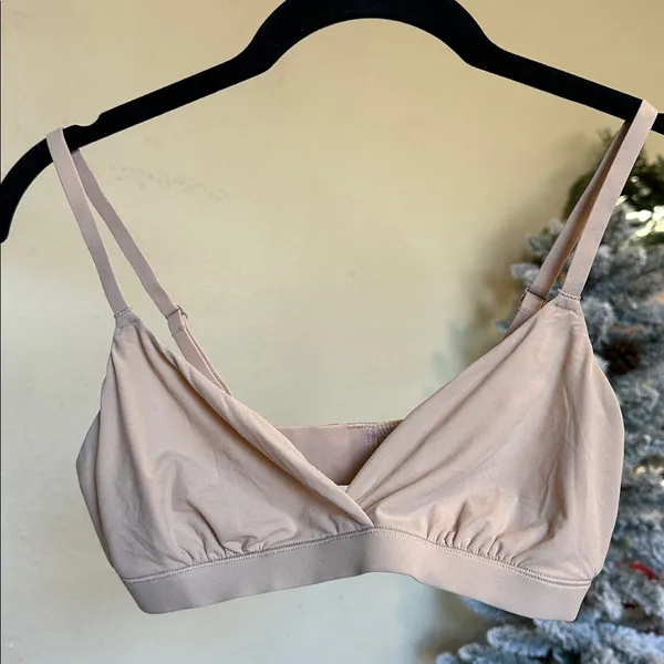 SKIMS Fits Everybody Crossover Bralette Mica Clay Tan Size Small NWT‎ - Image 2