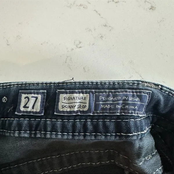 ￼Miss Me‎ Signature Skinny Crop Women’s Size 27 Western Biker Ankle Jeans - Image 8