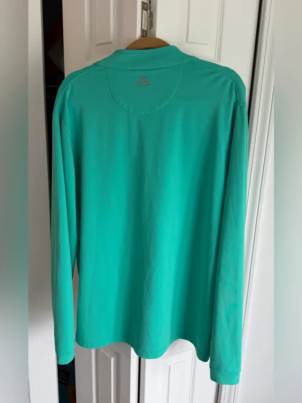 Peter Millar‎ Element 4 Wicking 1/4 Zip Pullover XL Teal Golf - Image 4