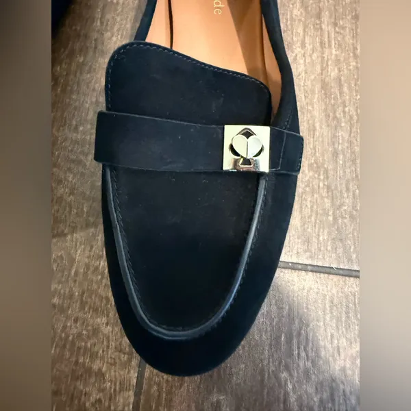 KATE SPADE Women's Camellia Black Suede Loafers‎ Size 7.5B - Image 3