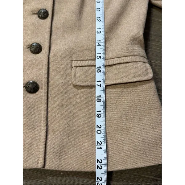 Banana Republic Camel Wool-Blend Stand Collar Jacket - Image 10