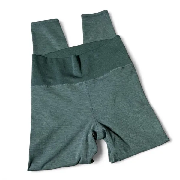 Vuori Ribbed High Rise Leggings Womens Medium Green VW442 Activewear Yoga Pants - Image 2