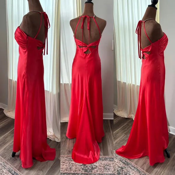 90s Vintage Cache Formal Dress 6 Rhinestone Old Hollywood Glam Homecoming Y2K - Image 3