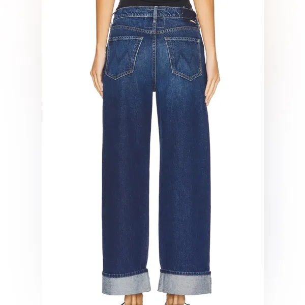 MOTHER Lil Spitfire Nerdy Cuff Wide Jean Blue Size 28 - Image 2
