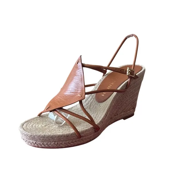 Tory Burch Diamond Patch Espadrille Wedge‎ Aged Camello 7 - Image 2