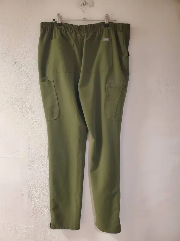 Figs Yola High-Rise Slim Scrub Pant in Green Medium Tall - Image 2