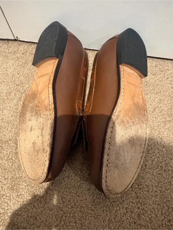 Women’s Brown Leather Tassel Loafers - Image 2