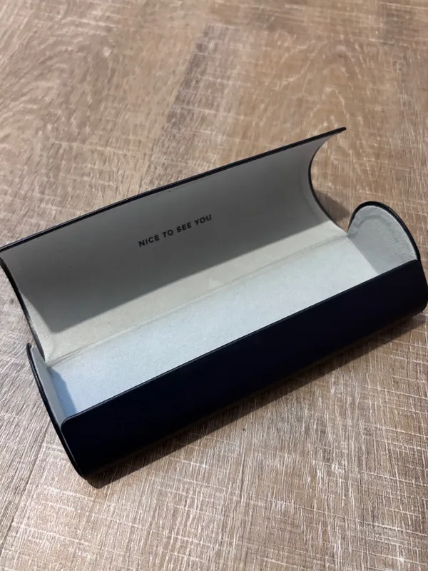 Warby Parker Glasses Case Midnight Navy Faux Leather Eyewear Sunglasses Travel - Image 7