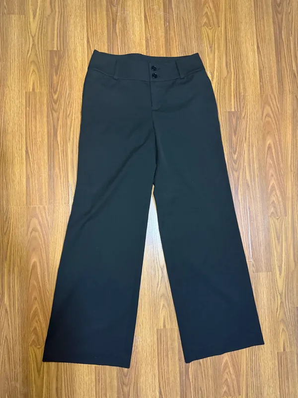Lauren Ralph Lauren Black Wide Leg Dress Pants Size 2P. - Image 3