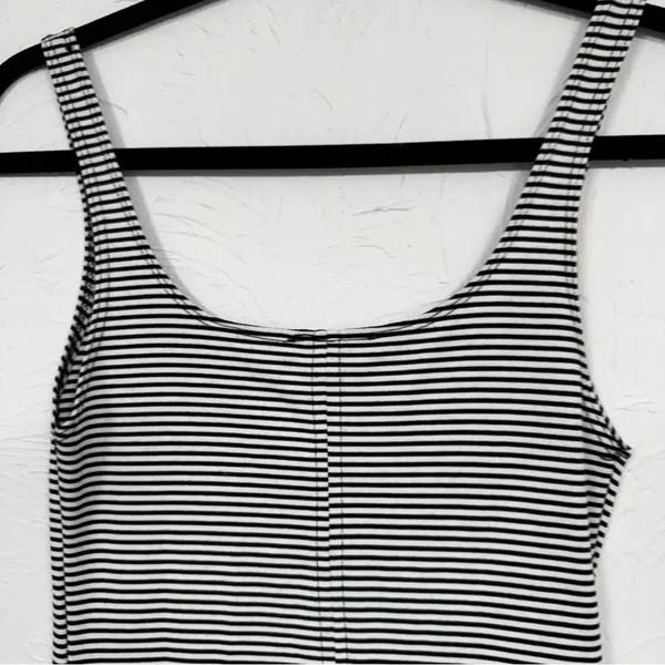 Zara Black White Striped Sleeveless Midi Tank Dress Womens S Nautical Beachy - Image 4
